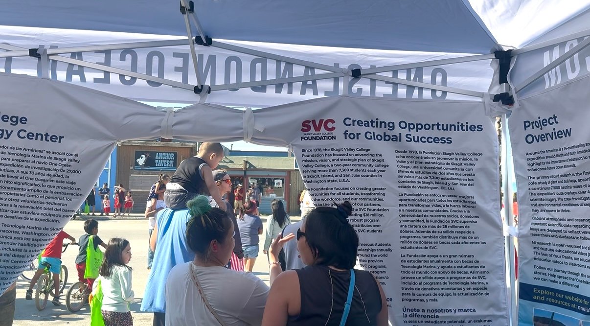 Inside the ATA educational tent- SVC support.