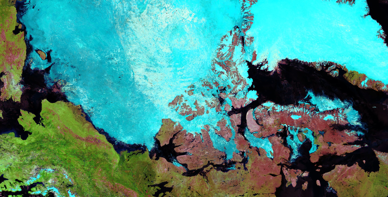 satellite image of ice