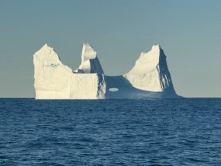 Ice bergs parading us out in Baffin Bay