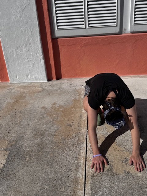 touching solid ground