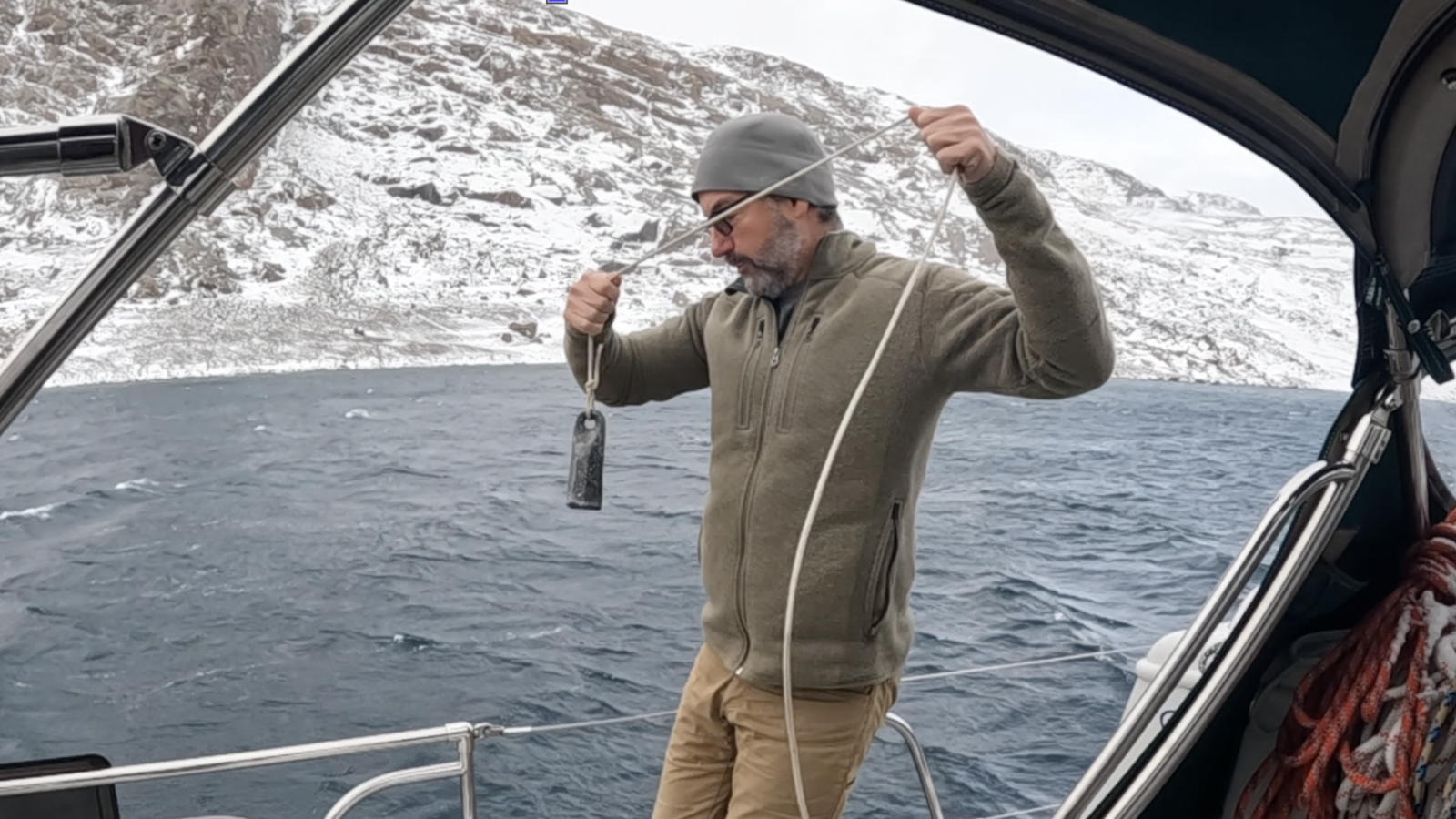 Man using Lead-Line
