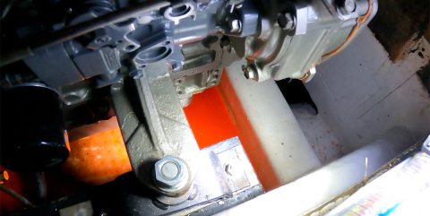 Engine with Antifreeze under it, problems