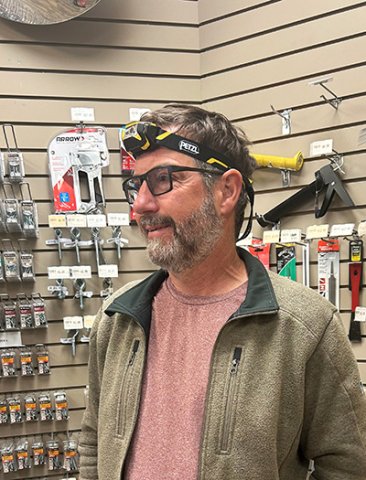 Mike with headlamp
