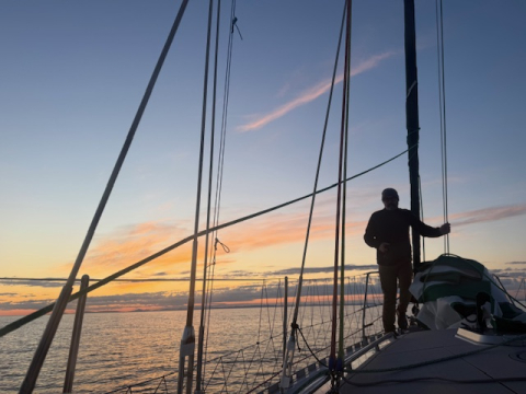 Mike enjoying the last sunset before Nome 