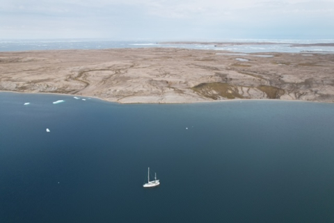 One Ocean anchored in the Northwest Passage - Summer's Harbour