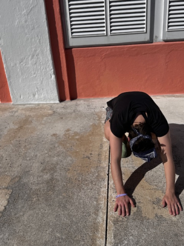 touching solid ground