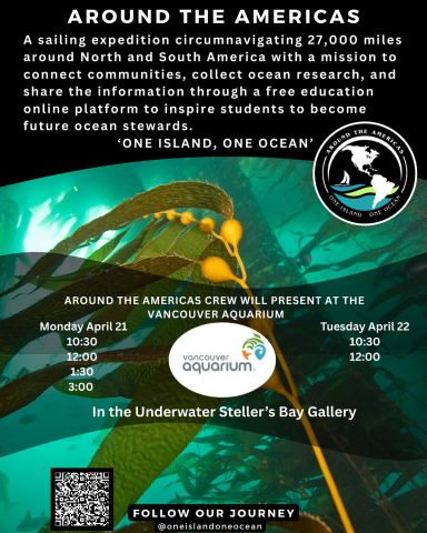 JOIN US @ THE VANCOUVER AQUARIUM🐠🪼 ⏰Presentation times 🌎🌊 April 21 - 10:30, 12:00, 1:30…