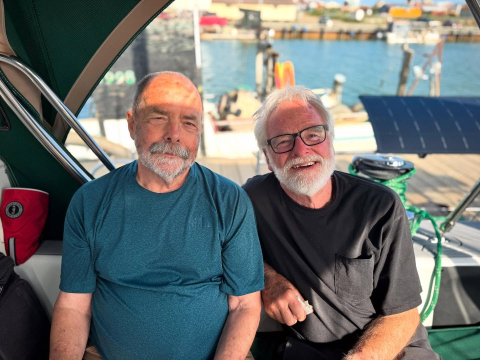 We picked up a new crew member in Nome!🌎🌊 ⛵️Dave and Mark are lifelong friends who comp…