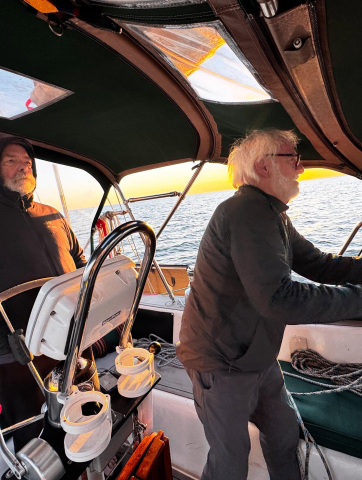 Underway headed East.
