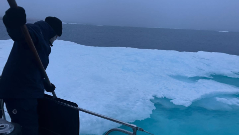 In Summer’s Harbour, we had to escape the ice more than a couple of times… pretty ironi…