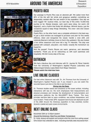 Around the Americas has released our first newsletter!