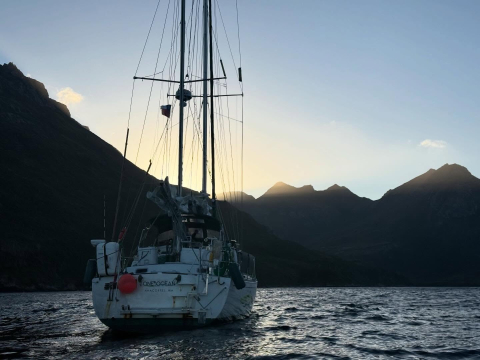 Anchored for the night in Bahia Scourfield, rounding Cape Horn tomorrow!