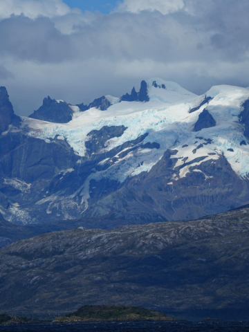 The Chilean fjords are home to numerous tidewater glaciers.