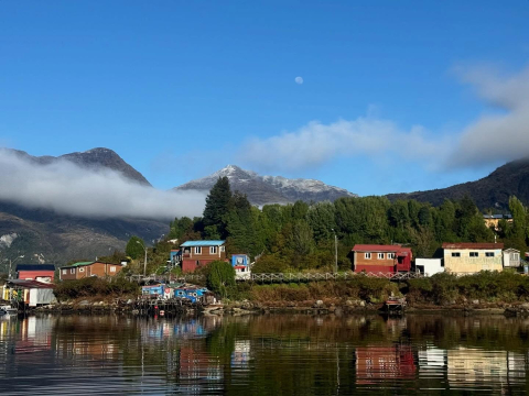 One Ocean has just departed Puerto Edén, traditional land of the Kawésqar “men of skin…