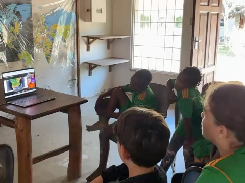 This morning we got to connect with ocean stewards in Mozambique!