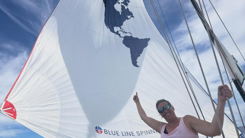 Got the spinnaker up today ⛵️🤩 @ullman_sails Tomorrow is our FINAL live classroom of th…