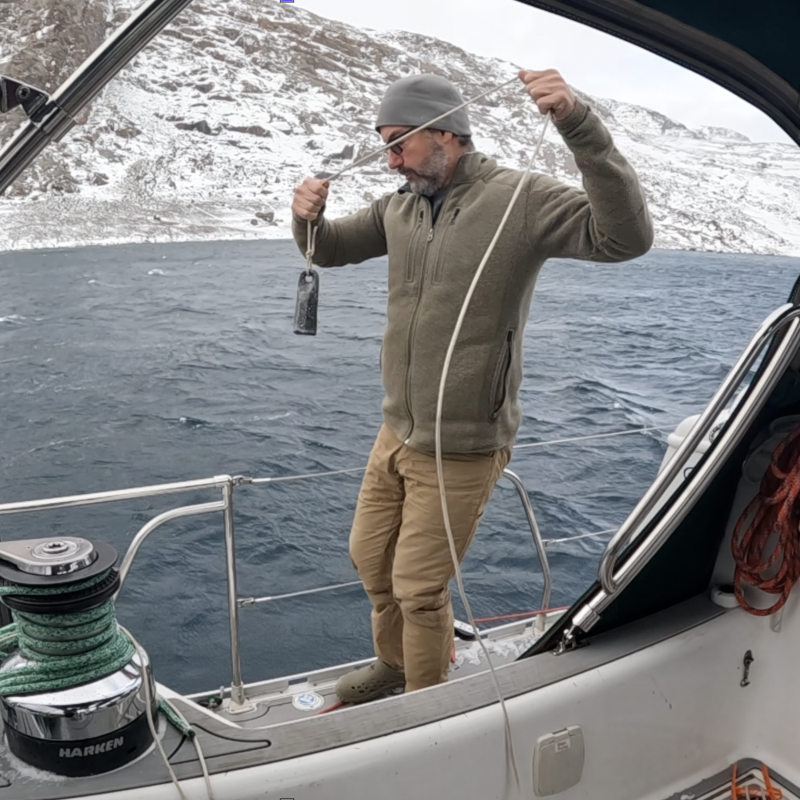 Man using Lead-Line