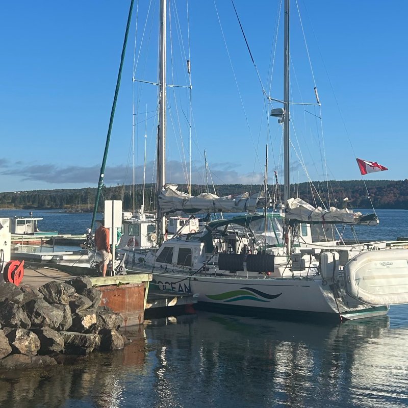 Sailboat at Fuel Dock
